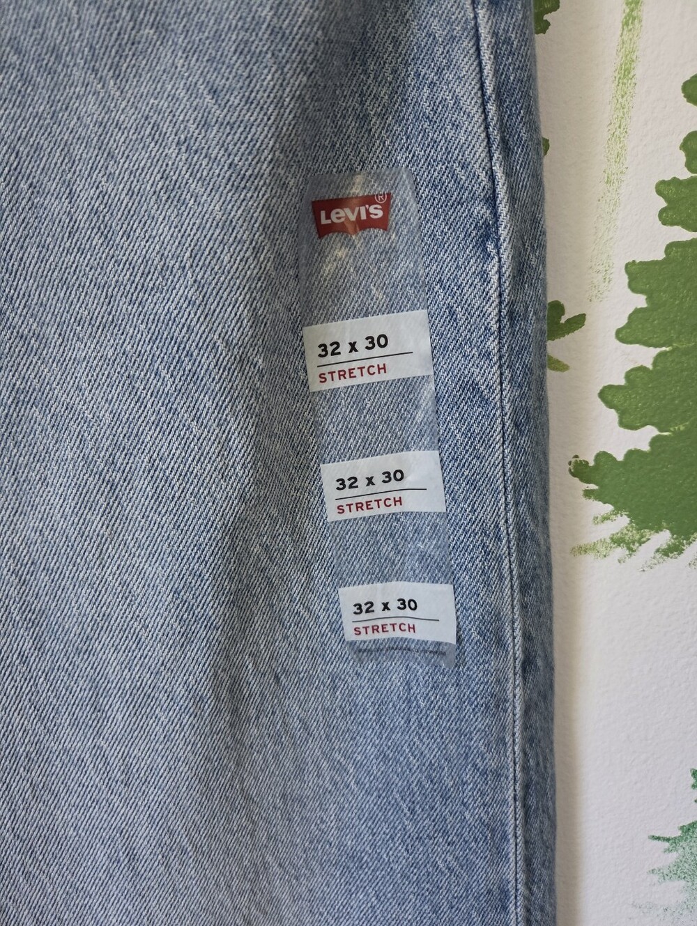 501 32x30 Curve Light Blue Denim Jeans - Picture 8 of 10
